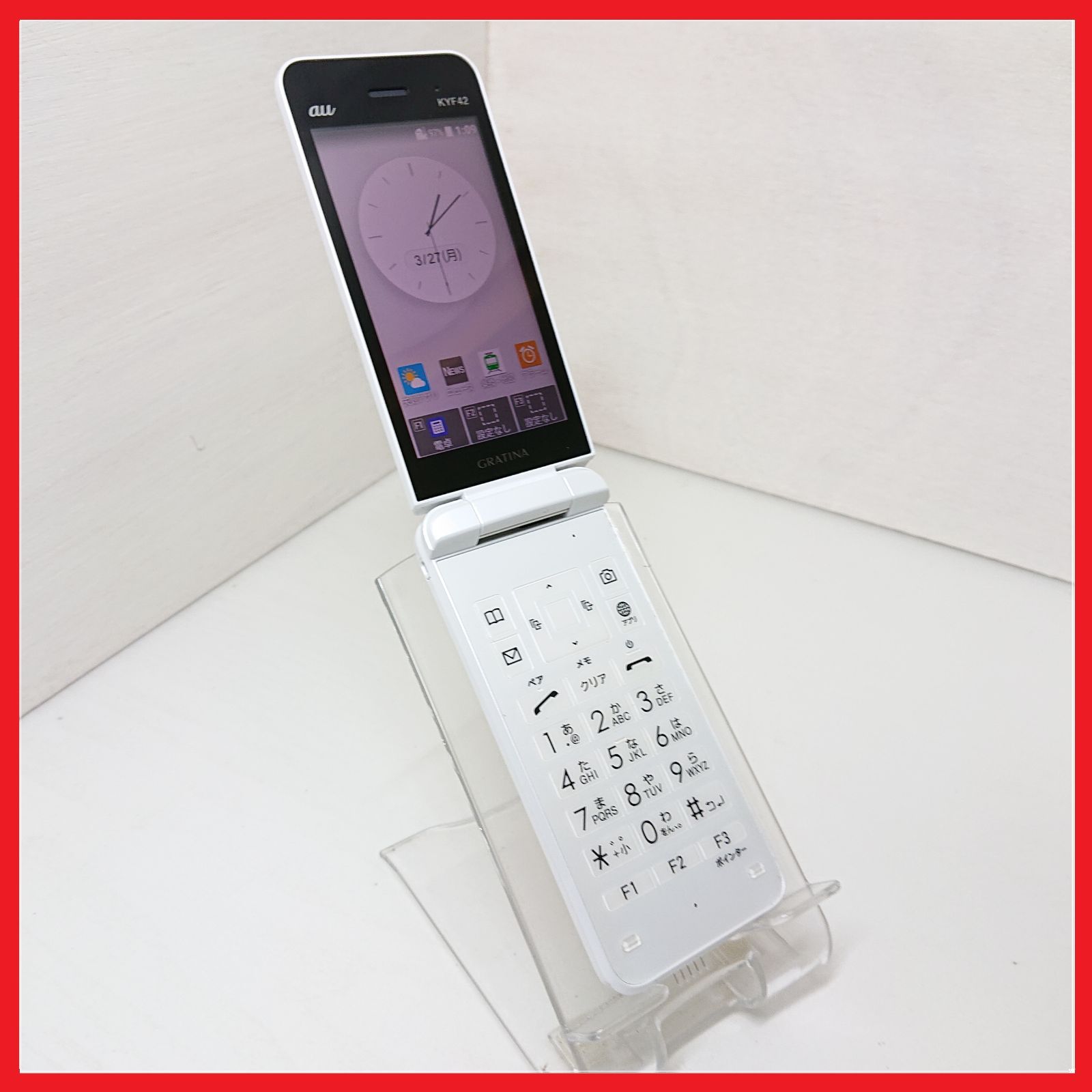 SIMフリー・4G携帯】au KYF42 GRATINA ：管理番号 159 ムスビー