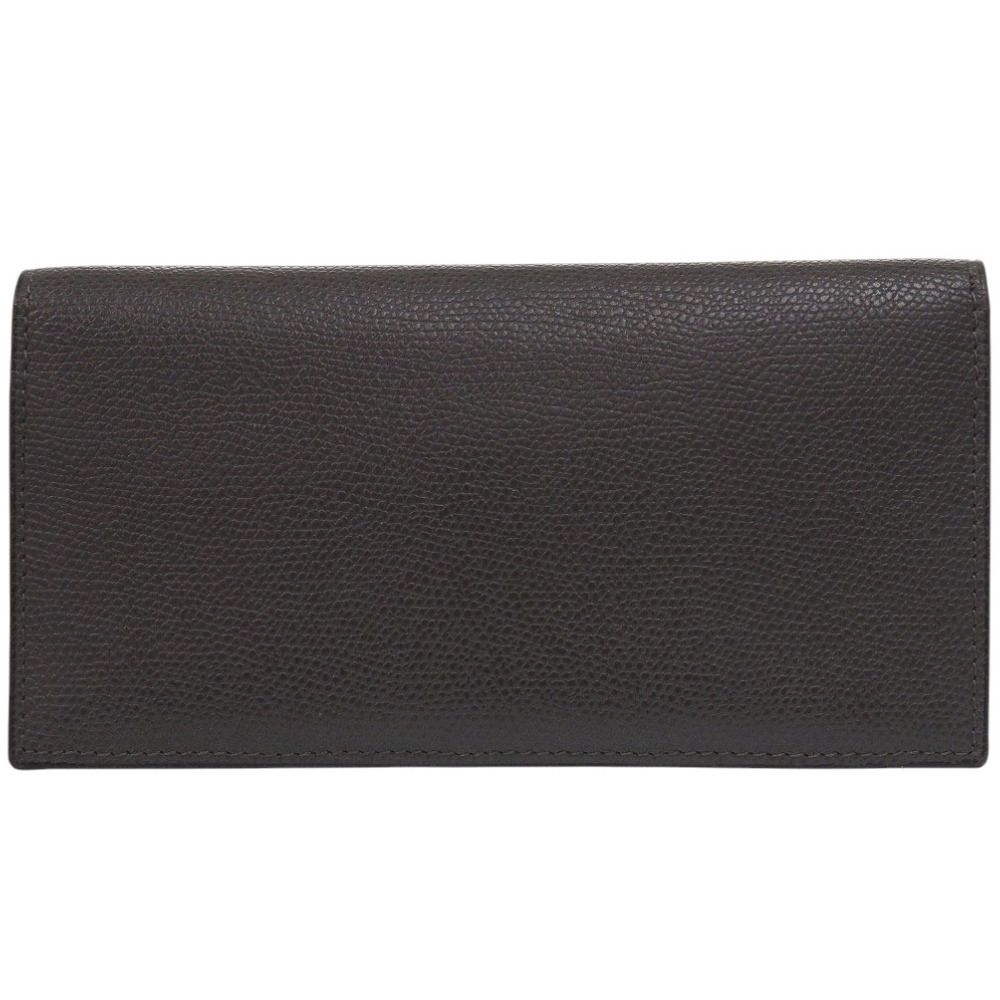 美品 ヴァレクストラ レザー ブラック 長札入れ 長財布 黒 0594