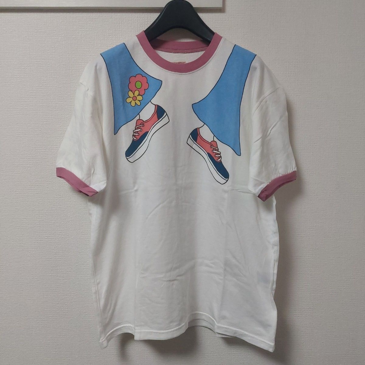 新品未使用品 KAPITAL キャピタル プリントTシャツ リンガー 半袖 