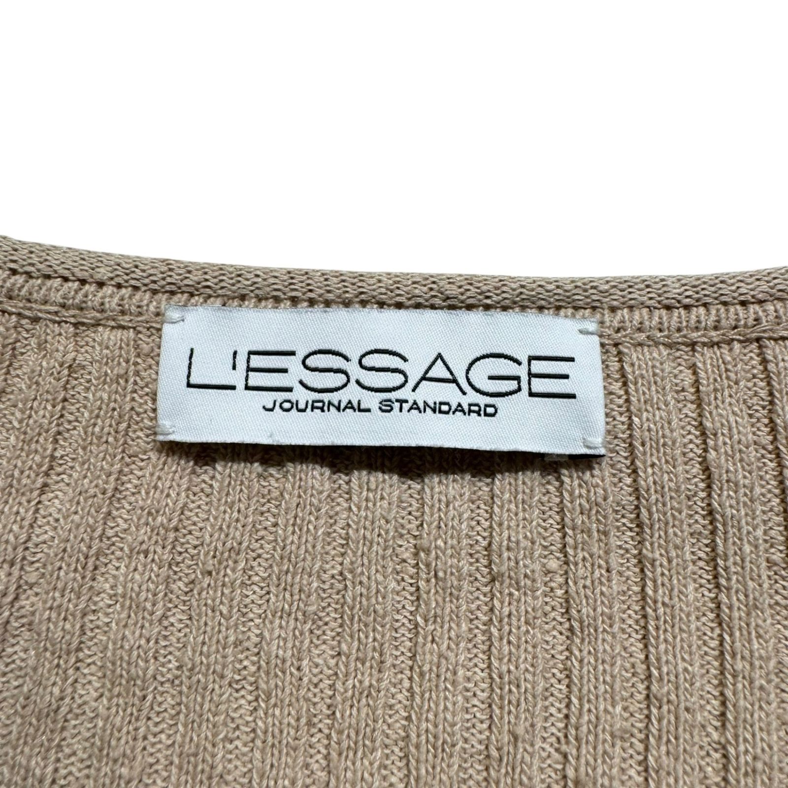 journal standard L'essage コットンシルク フリルスタンドカラー 水玉