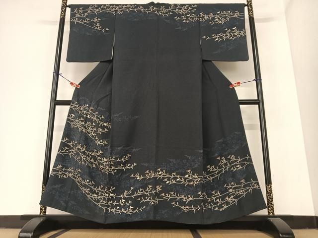 平和屋着物●訪問着 枝花文 金彩 正絹 AABA0200zg