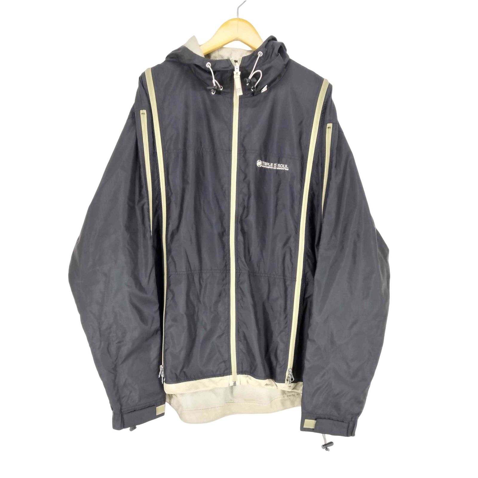 USED古着 555SOUL 00S Y2K ジップデザイン ナイロンジャケット USED古着 555SOUL 00S Y2K ジップデザイン ナイロンジャケット