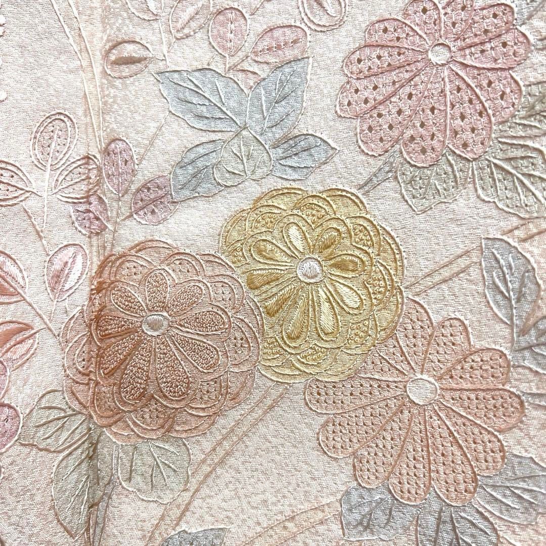 人気商品ランキング スワトウ刺繍 付け下げ 菊 d 034a 着物 ピンク 萩 リーフ 橘 着物・浴衣