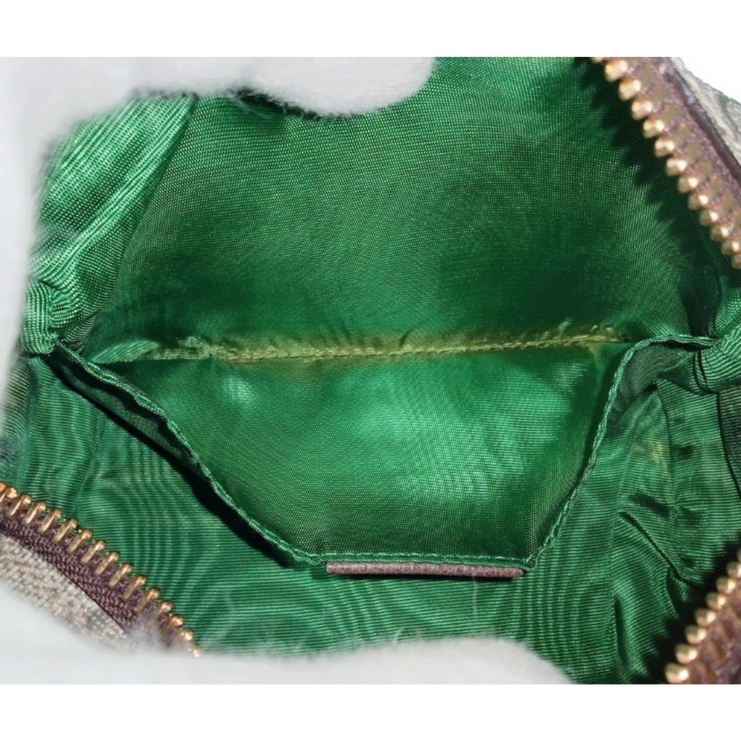 グッチ GGスプリーム ポーチ ベージュ×グリーン 小物入れ 化粧ポーチ e-230901-12-2.jpg