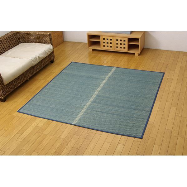 い草 花ござ|ラグマット 抗菌 防臭効果 調湿機能 〔リビング ダイニング〕