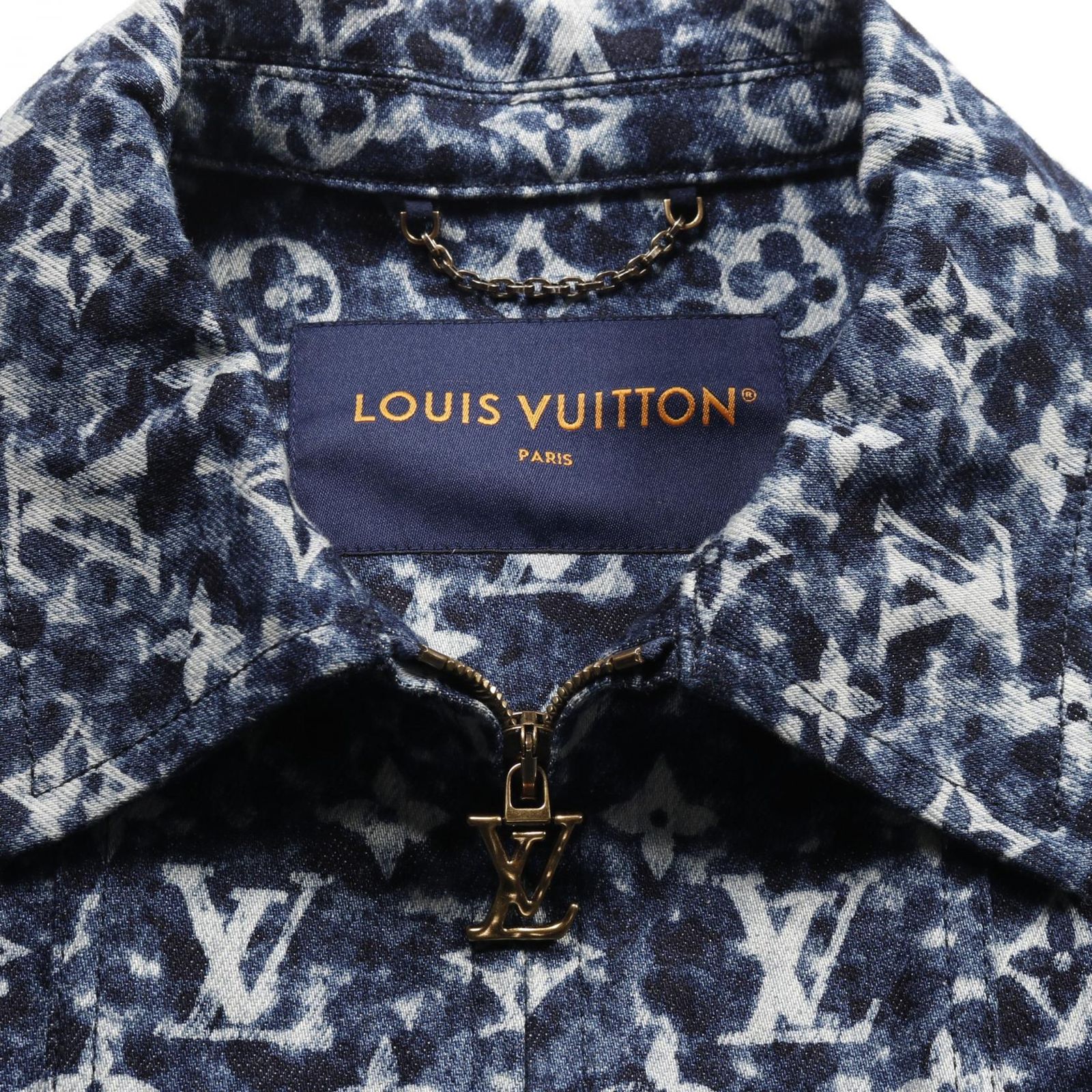ルイ・ヴィトン LOUIS VUITTON デニムジャケット モノグラム ワーク