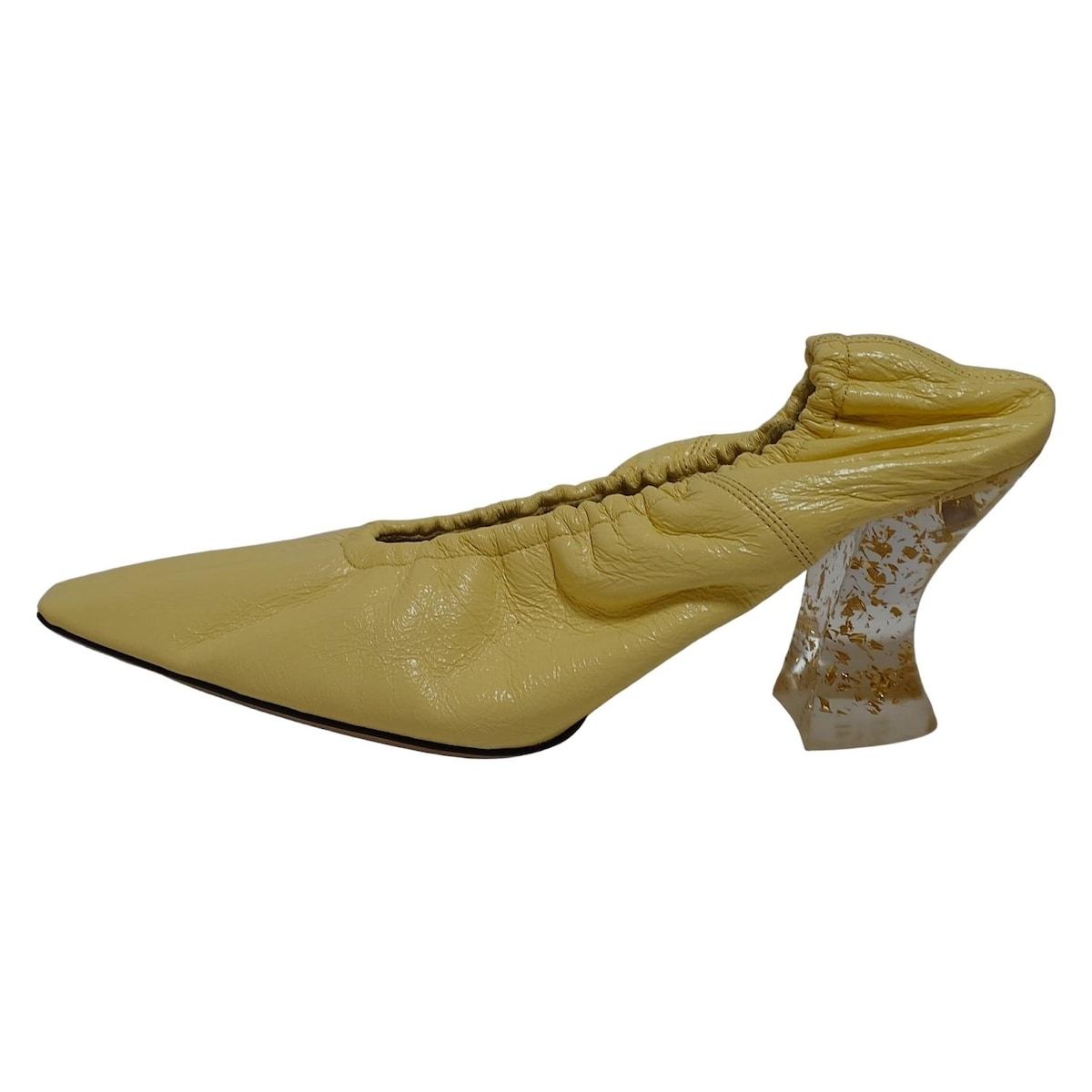 BOTTEGA VENETA ボッテガヴェネタ パンプス 36 レディース - イエロー レザー