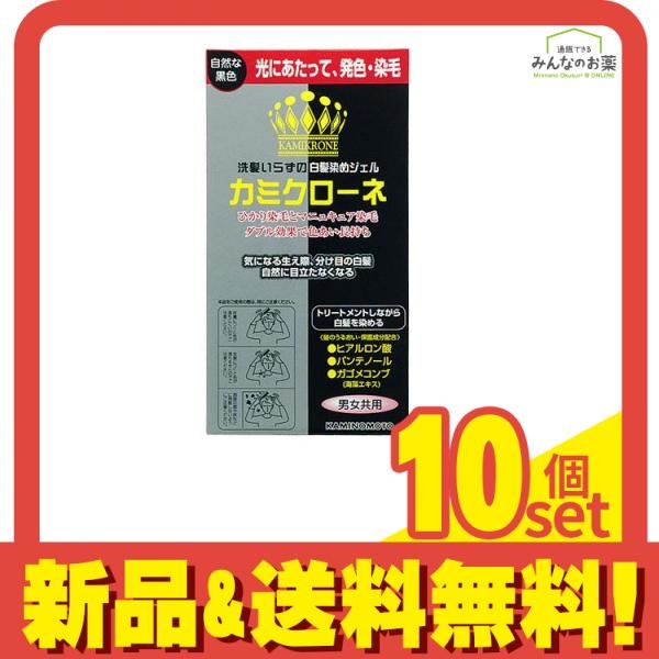 カミクローネ 自然な黒色 ブラック 80mL 10個セット まとめ売り