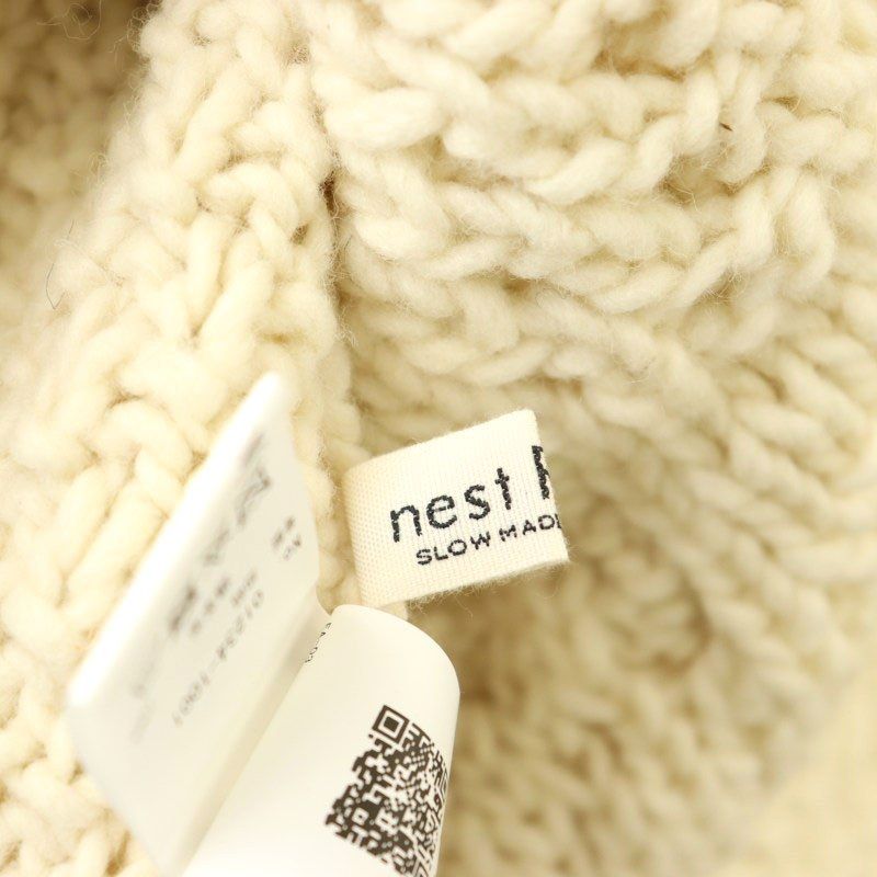 ネストローブ nest Robe 23AW ペルーニットポップコーンケーブルプル  
