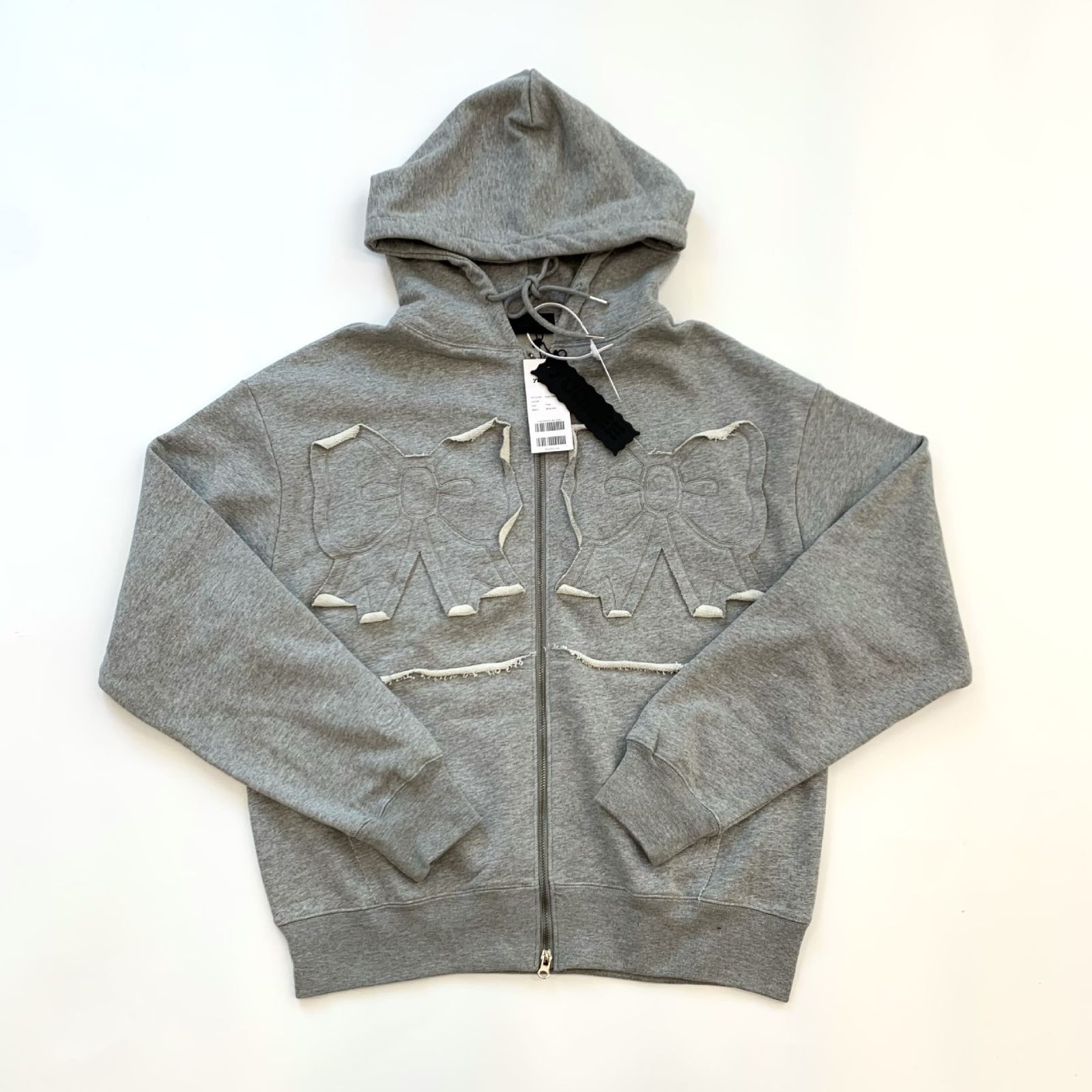 YOUHEE 韓国 大人気 パーカー YOUHEE RIBBON HOOD ZIP-UP 3COLOR