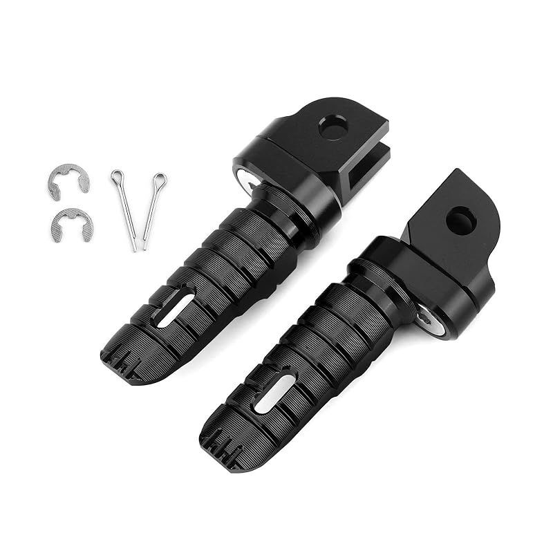 Artudatech フロント フットレスト フットペグ ホンダ用 CB125R CBR250RR CBR1000RR CB600F CB1100/RS/SX用 オートバイ用 ブラック 0