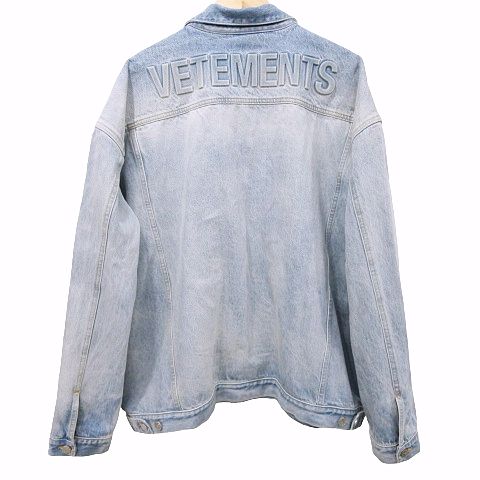 VETEMENTS / 24SS/DENIM JACKET/エンボスロゴ/Gジャン/デニムジャケット/L/IDG/UE64JA390N// ヴェトモン VETEMENT 美品 24ss LOGO DENIM JACKET デニムジャケット G