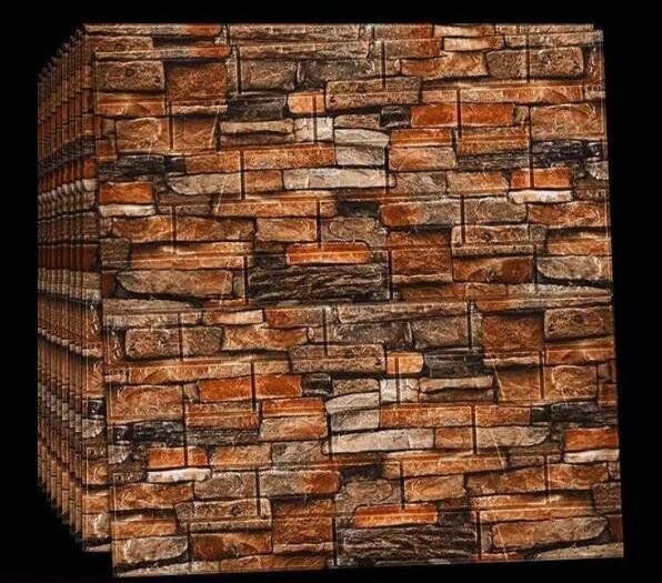 50枚セット 3Dレンガ調壁紙シール 70×77cm 防水 防汚 防カビ エコ素材 DIYリメイクに最適