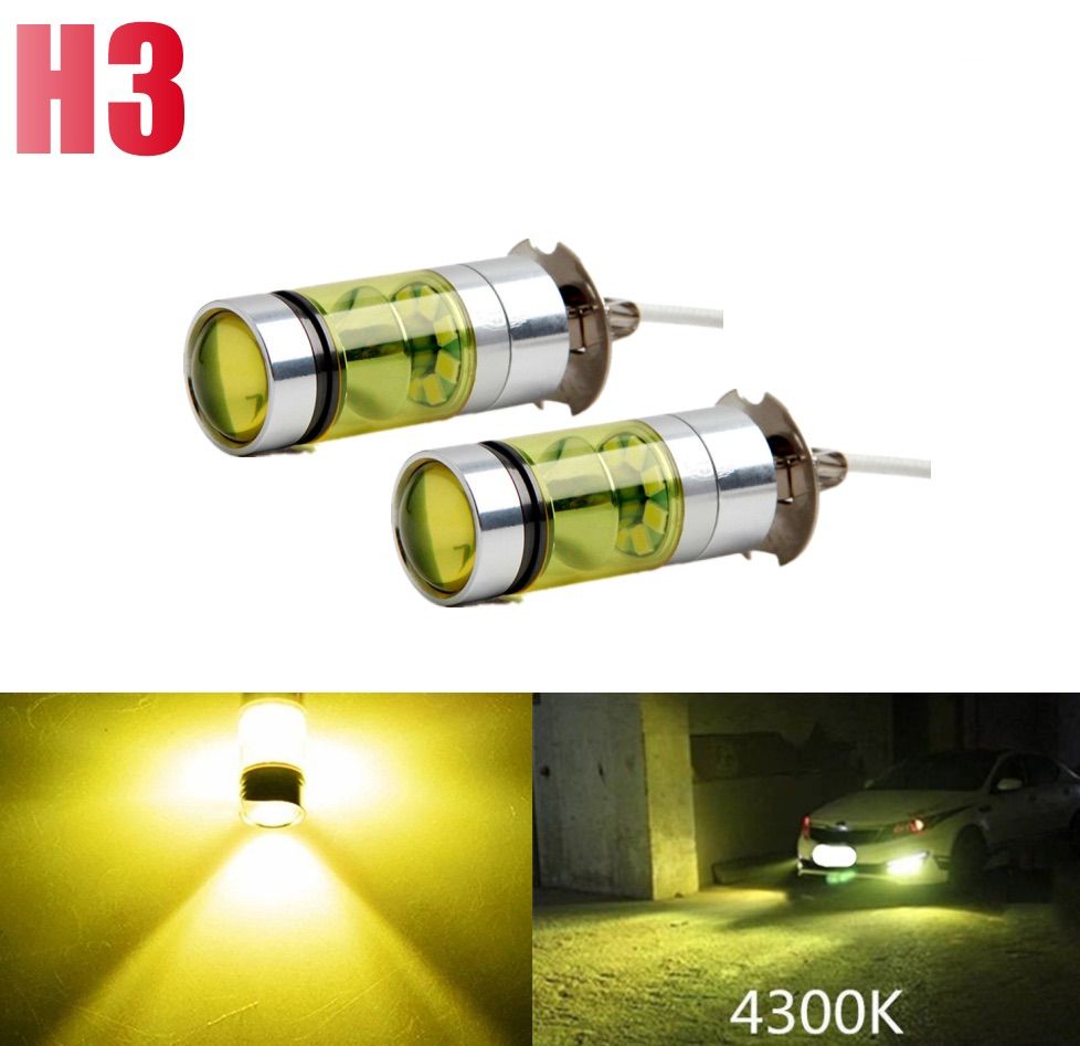 大人気 LED フォグランプ イエロー H3 100W