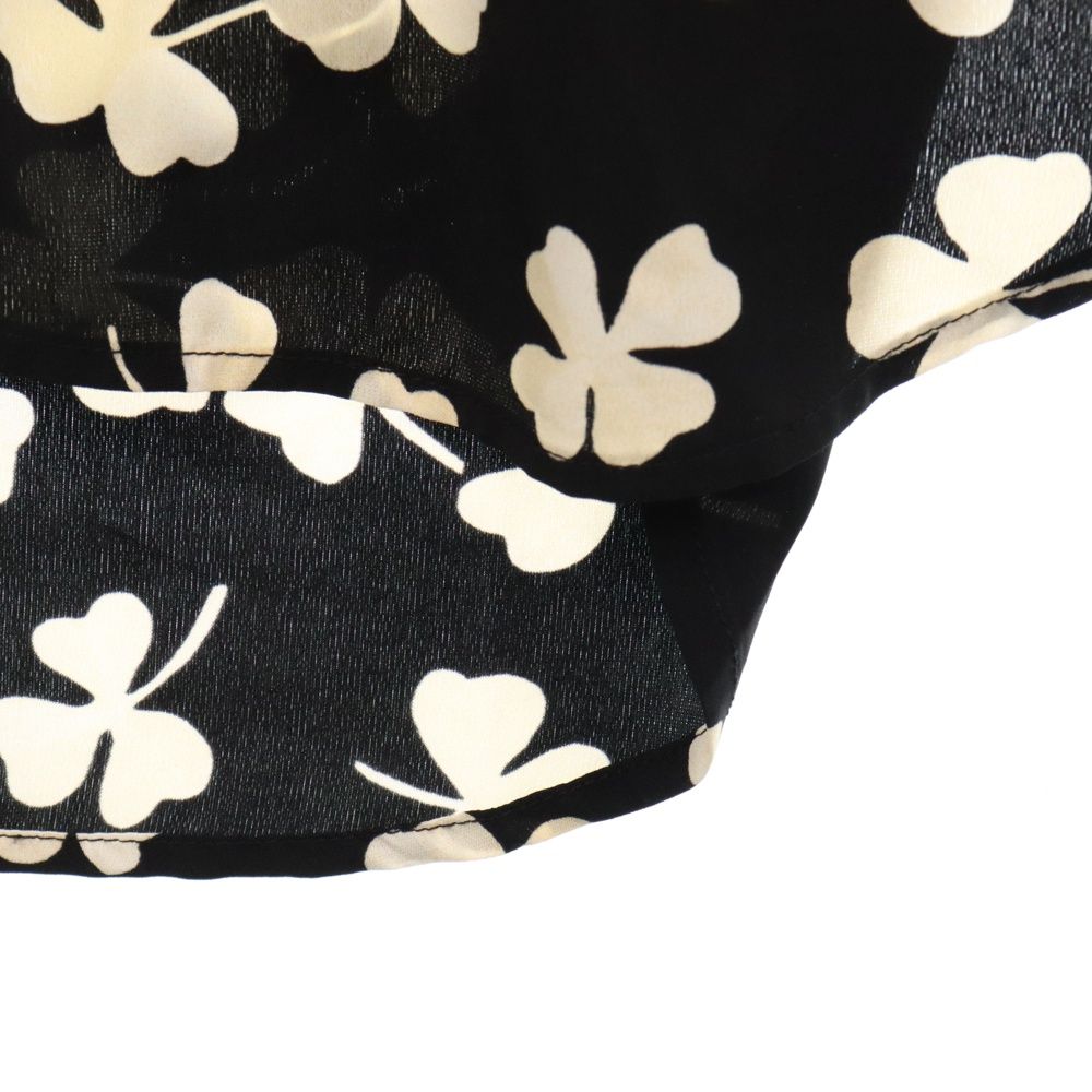 LOEWE (ロエベ) クローバー総柄 レーヨン長袖シャツワンピース