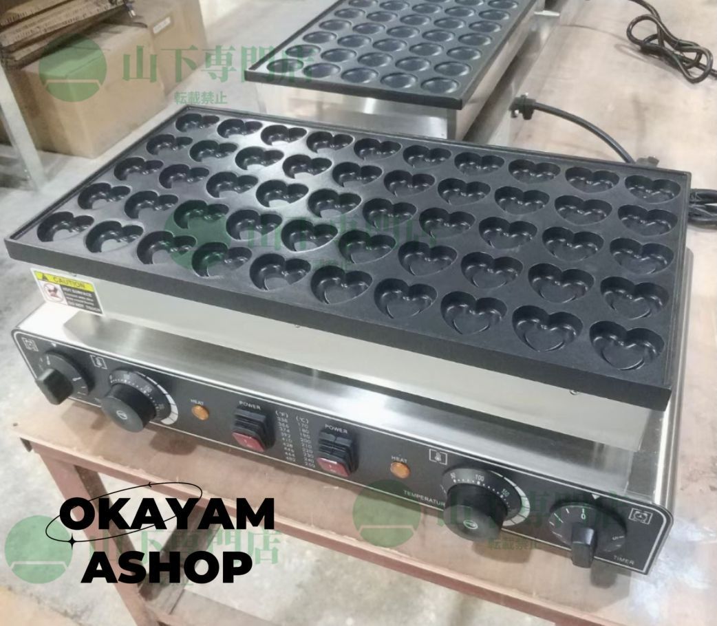 ハート形 ベビーカステラメーカー ワッフルメーカー ケーキ 50ピース 業務用|飲食店 単相 1 0０V