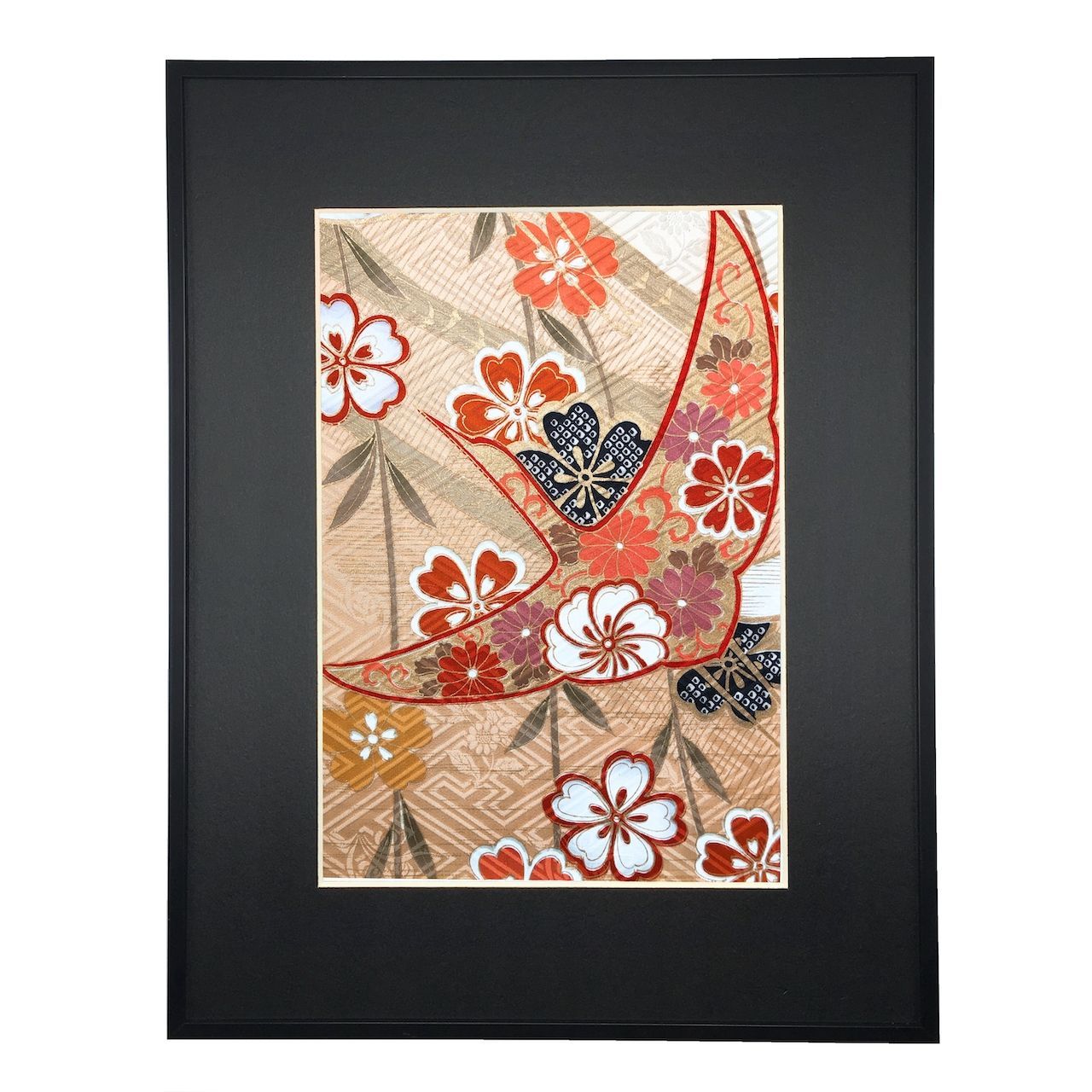 KIMONO SILK ART【華白鳥 ~金色~】Hana-Hakucho www.ch4x4.com