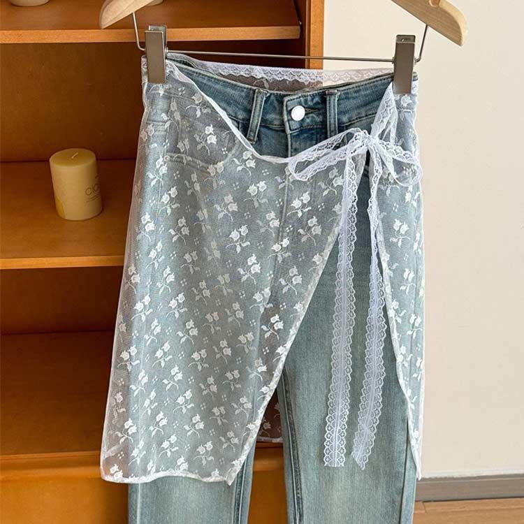 古着 ビンテージ 花柄 レース シースル 透け感 巻き スカート FREAK'S STORE｜アンティークレース 巻きスカート 25SS