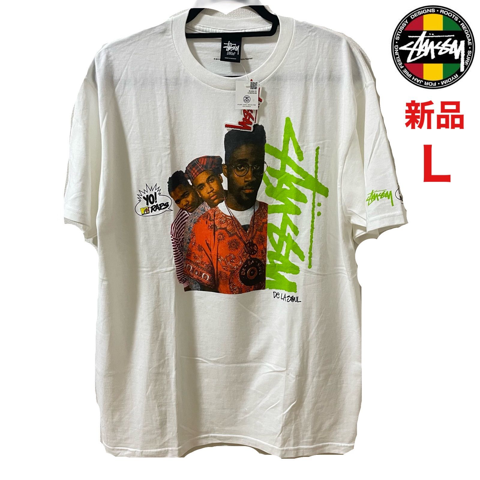 新品M・Stüssy × Yo! MTV Raps × De La soul T Stussy / Yo! Mtv raps De La Soul T-Shirt Such a sick | Depop