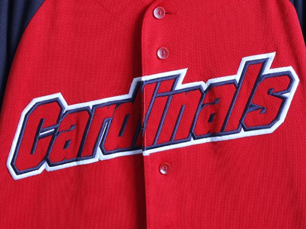 90s 00s MLB Majestic カージナルス ベースボールシャツ XL MAJESTIC MLB CARDINALS/マジェスティック セントルイス