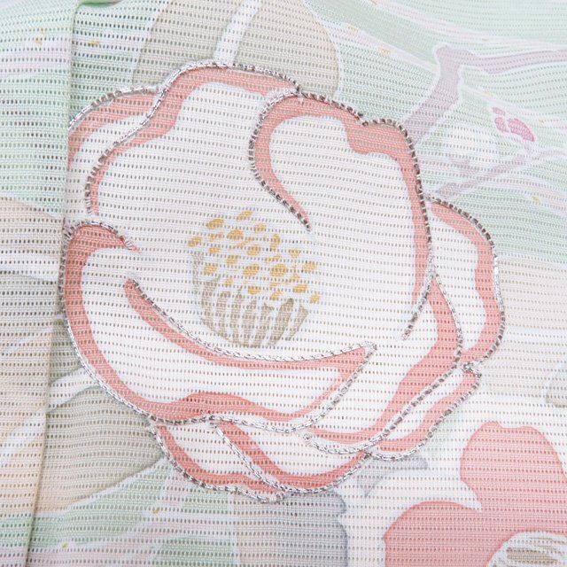 夏物 夏着物 訪問着 着物 未使用 正絹 絽 フォーマル 銀駒刺繍