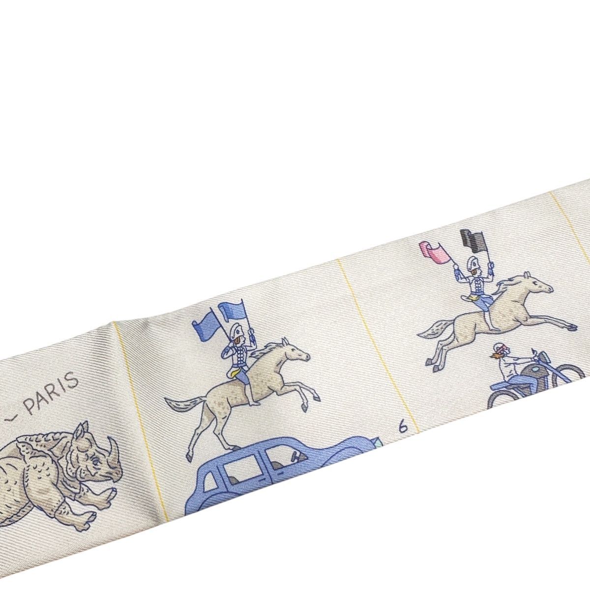 新品・未使用 HERMES エルメス ツイリー エルメス・パラード グリ・ペルル 中古】 HERMES エルメス ツイリー HERMES PARADE エルメス