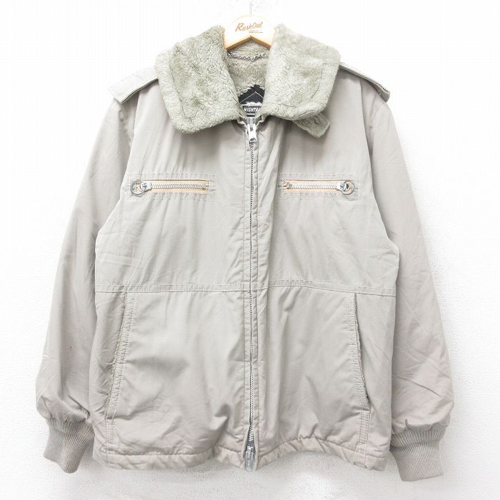 XL|古着 マイティーマック 長袖 ビンテージ ジャケット メンズ 70s タロン グレー 内側ボア 25oct21 アウター ジャンパー ブルゾン