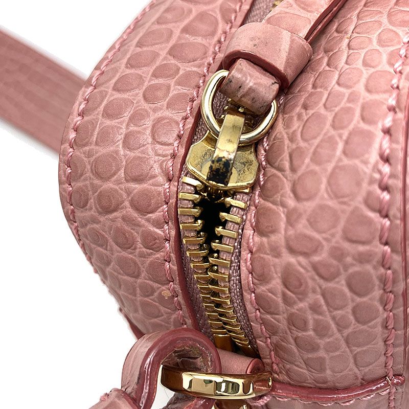 ジミーチュウ JIMMY CHOO ロゴ クロコ型押し ショルダー バッグ
