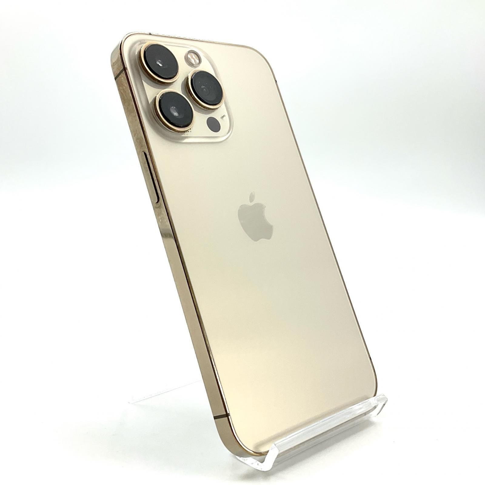 全額返金保証 最速発送 Apple iPhone 13 Pro 128GB ゴールド au 白ロム 動作 済 82%