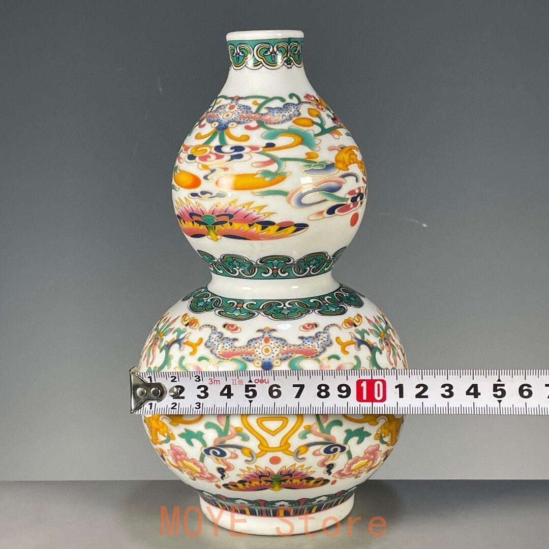 色とりどり花柄ひょうたん花瓶 景徳鎮 陶磁器 装飾品 現代工芸品