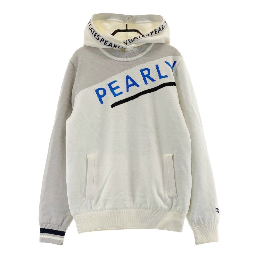 サイズ 1 PEARLY GATES パーリーゲイツ 2025年モデル ツインニット パーカー セーター ホワイト系 240101198666 ゴルフウェア レディース ストスト