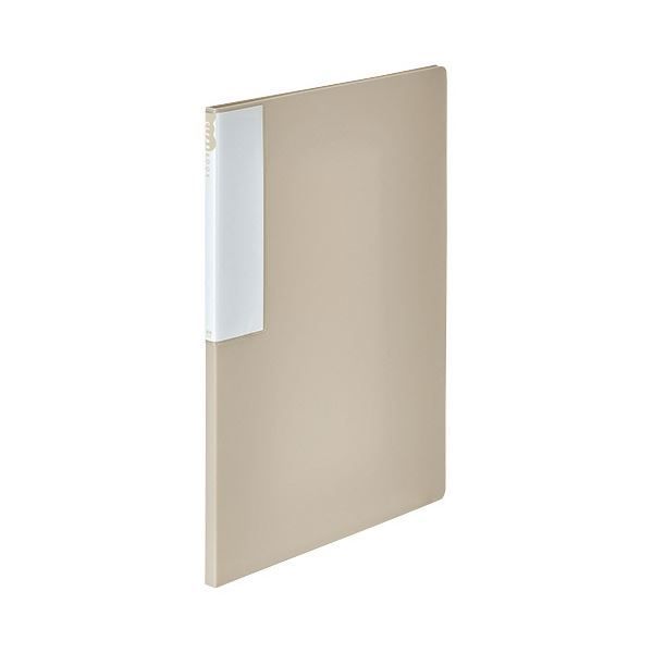 まとめ TANOSEEクリヤーブック 再生PP A4タテ 12ポケット 背幅10mm グレージュ 1セット 10冊 ×3セット