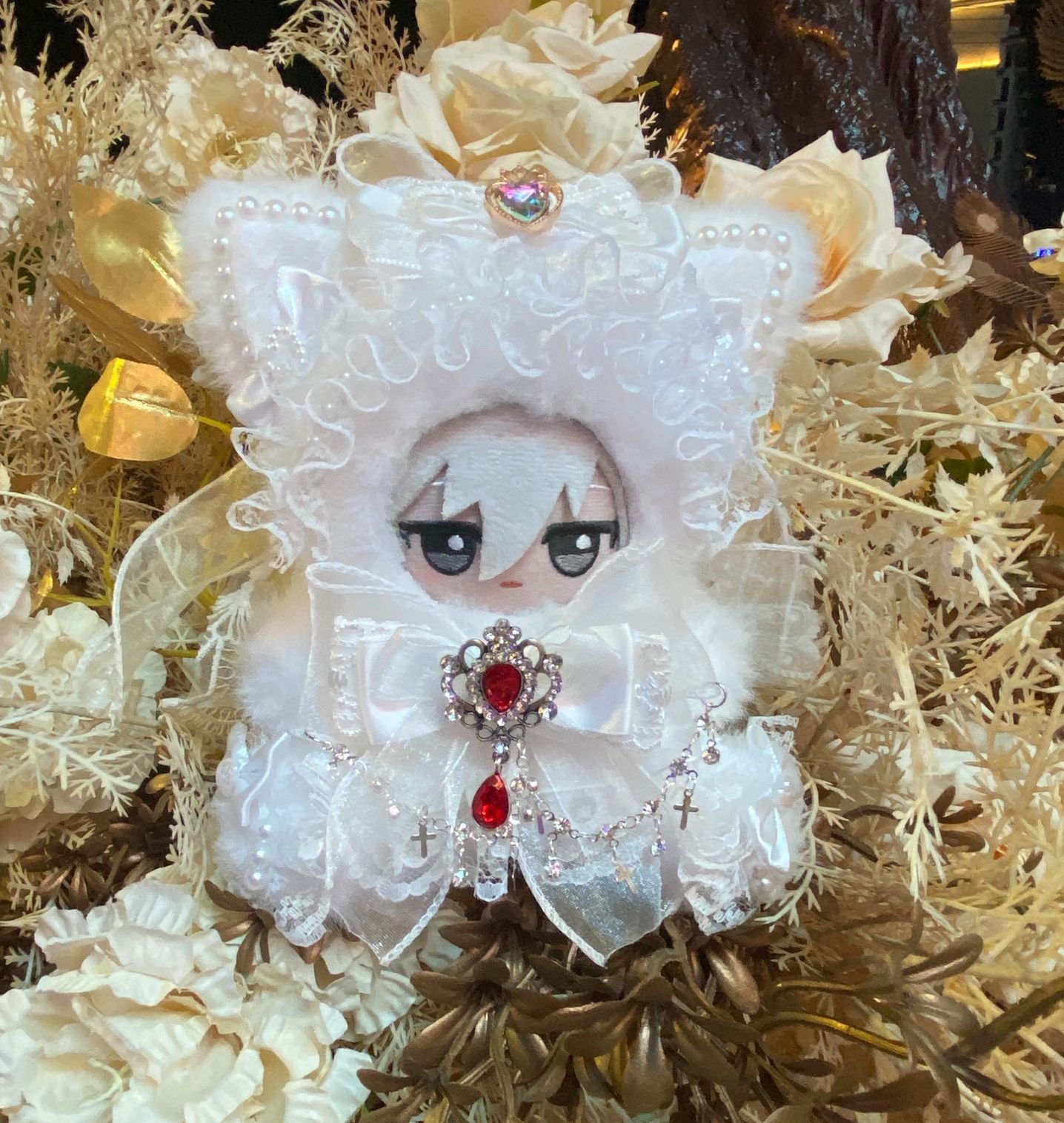 ぬい服 10cm おすわり ホワイトデー ウェディングドレス 2着セット ぬい服 10cm ちびぐるみ おすわり ホワイトデー ウェディング