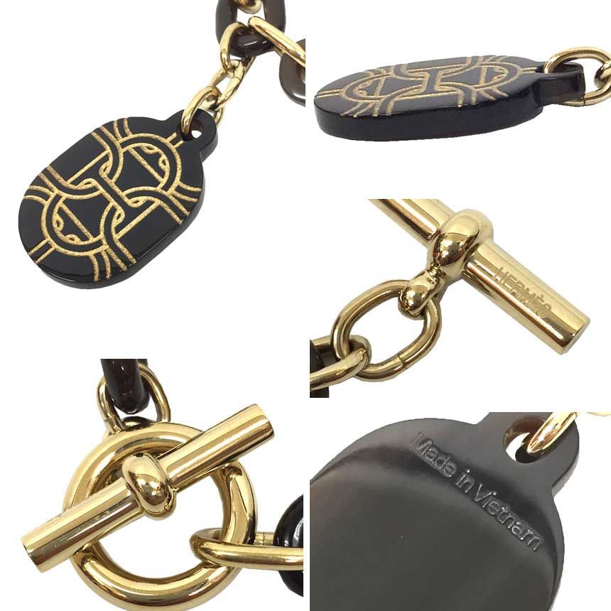 美品 HERMES エルメス ブレスレット シェーヌダンクル バッファロー 