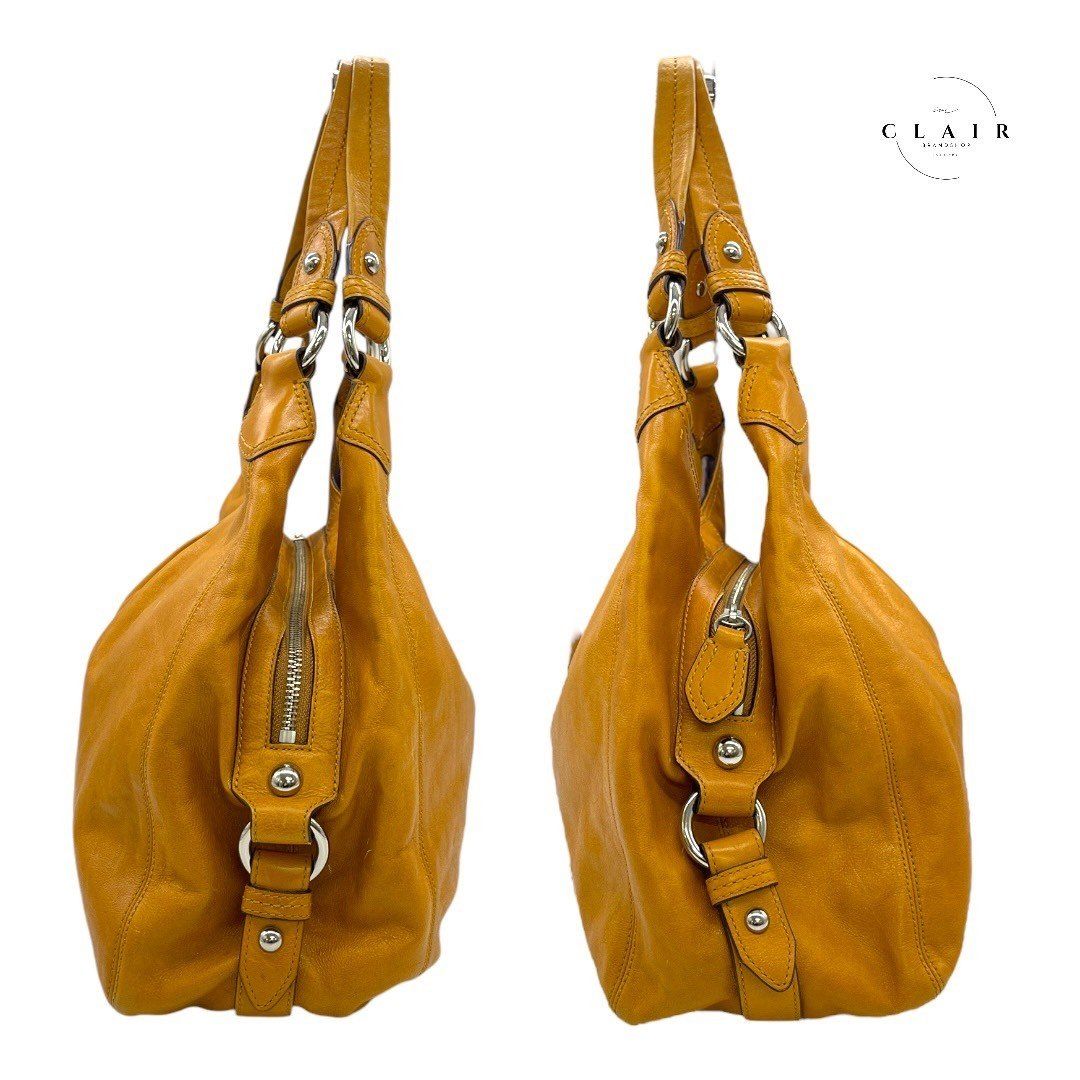 COACH コーチ レザー ワンショルダーバッグ ハンドバッグ 山吹色  