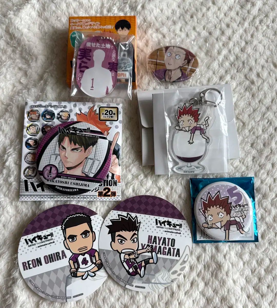 ハイキュー　天童覚　白鳥沢学園　グッズまとめ売りセット　アクリルフィギュア ハイキュー 天童覚 白鳥沢学園 グッズまとめ売りセット アクリルフィギュア