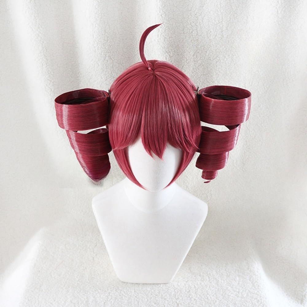 新商品 前髪 クリップ付きのツインテール 耐熱 艶がいい かつら wig 仮装用 人気 コスプレウィッグ かわいい 自然 小顔効果 かさねてと 文化祭 ハロウィン 夏祭り 重音テト ネットと櫛付き 3色 深紅色