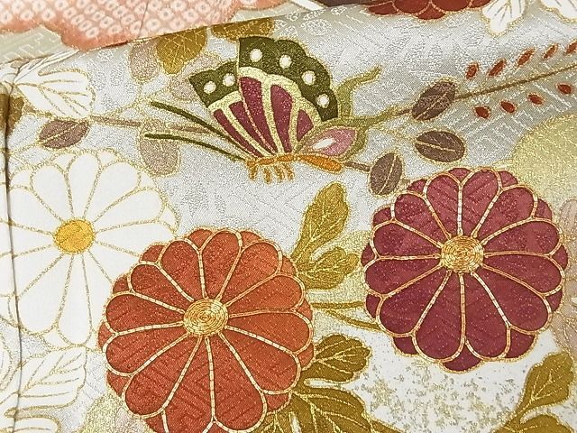 平和屋-こころ店□極上 皇室献上作家 藤井寛 振袖 駒刺繍 風絵抄 金彩 反端付き 着丈169cm 裄丈70cm 正絹 逸品 未使用 3kk3420  - メルカリ