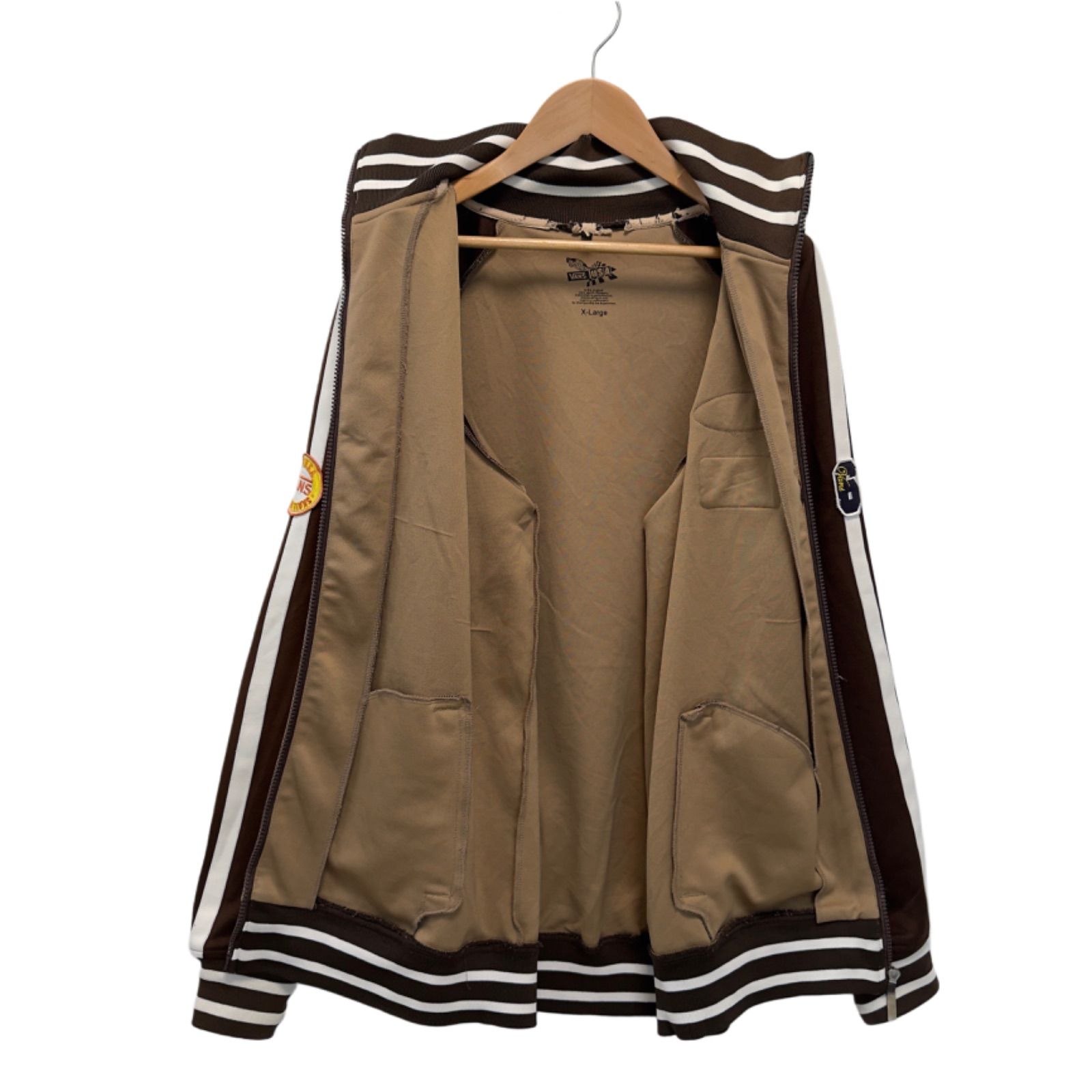 00s VANS トラックジャケット ブラウン ジャージ Y2K バンズ
