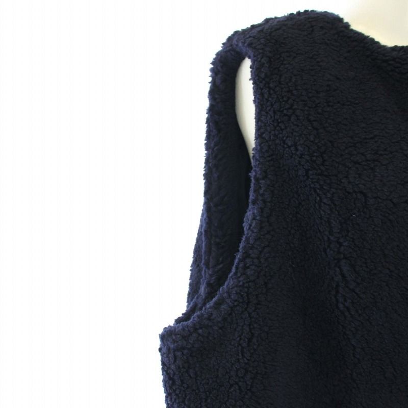 PLAIN PEOPLE プレインピープル トスカーナボアロングジレ ネイビー