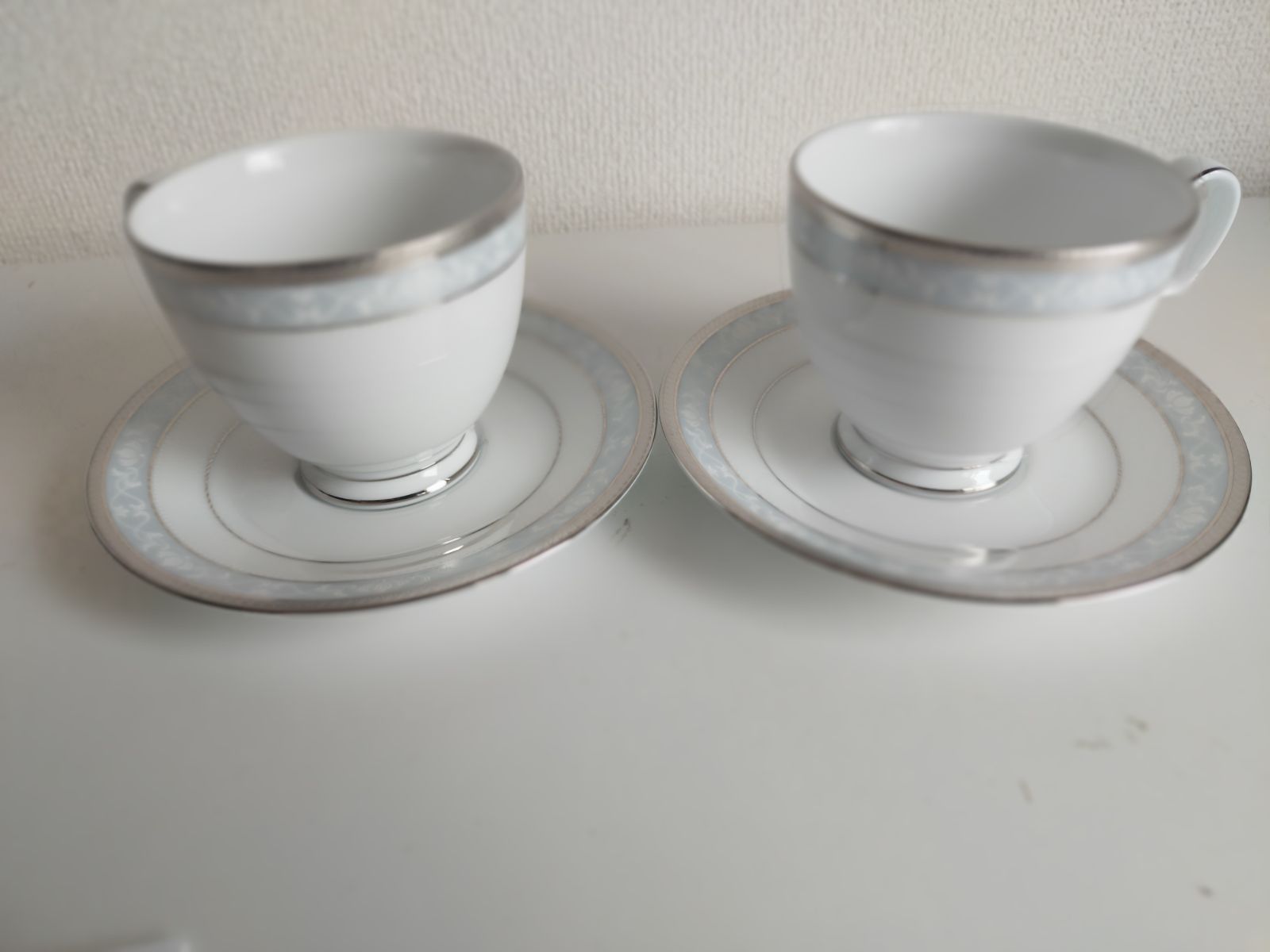  Noritake アフロディーテ9662 ハンプシャー プラチナ ｜ ノリタケ 洋食器 C-S×6客相当 ティーポット オーバルボウル 大皿 贈答品 カップ ソーサー コーヒー ティーカップ