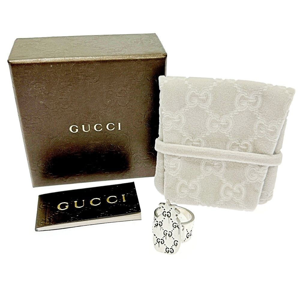 GUCCI ゴーストパイナップルリング Authentic GUCCI Ghost Ring Pineapple US8 GG Silver SV925 | eBay