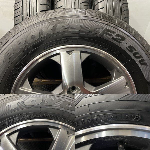 【TOYO PROXES CF2 SUV 175/80R15】夏タイヤ【三菱 パジェロミニ 純正ホイール 15インチ 5.5J5HPCD114.3+46】20年製 バリ溝　(MTK263) クレジットカード QRコード決済可能 TOYO PROXES CF2 SUV 175/80R15】夏タイヤ【三菱 パジェロミニ 純正