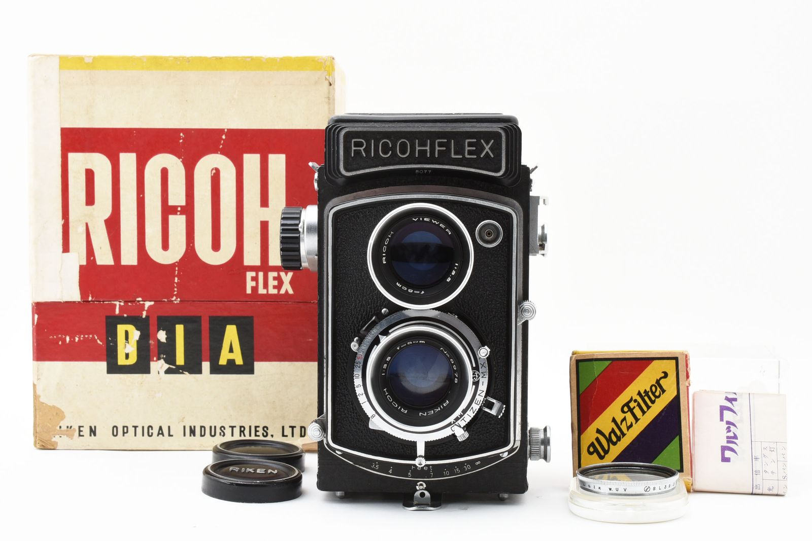 超希少 Ricohflex Dia 二眼レフカメラ 完全動作品 本箱 #7826 超希少 Ricohflex Dia 二眼レフカメラ 完全動作品 本箱 60日間