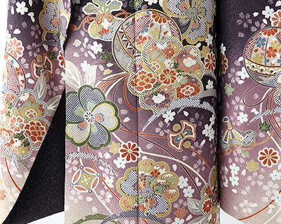 国産品 紫 身長146-161cm 振袖 pu-024 メルカリ - 着物・浴衣