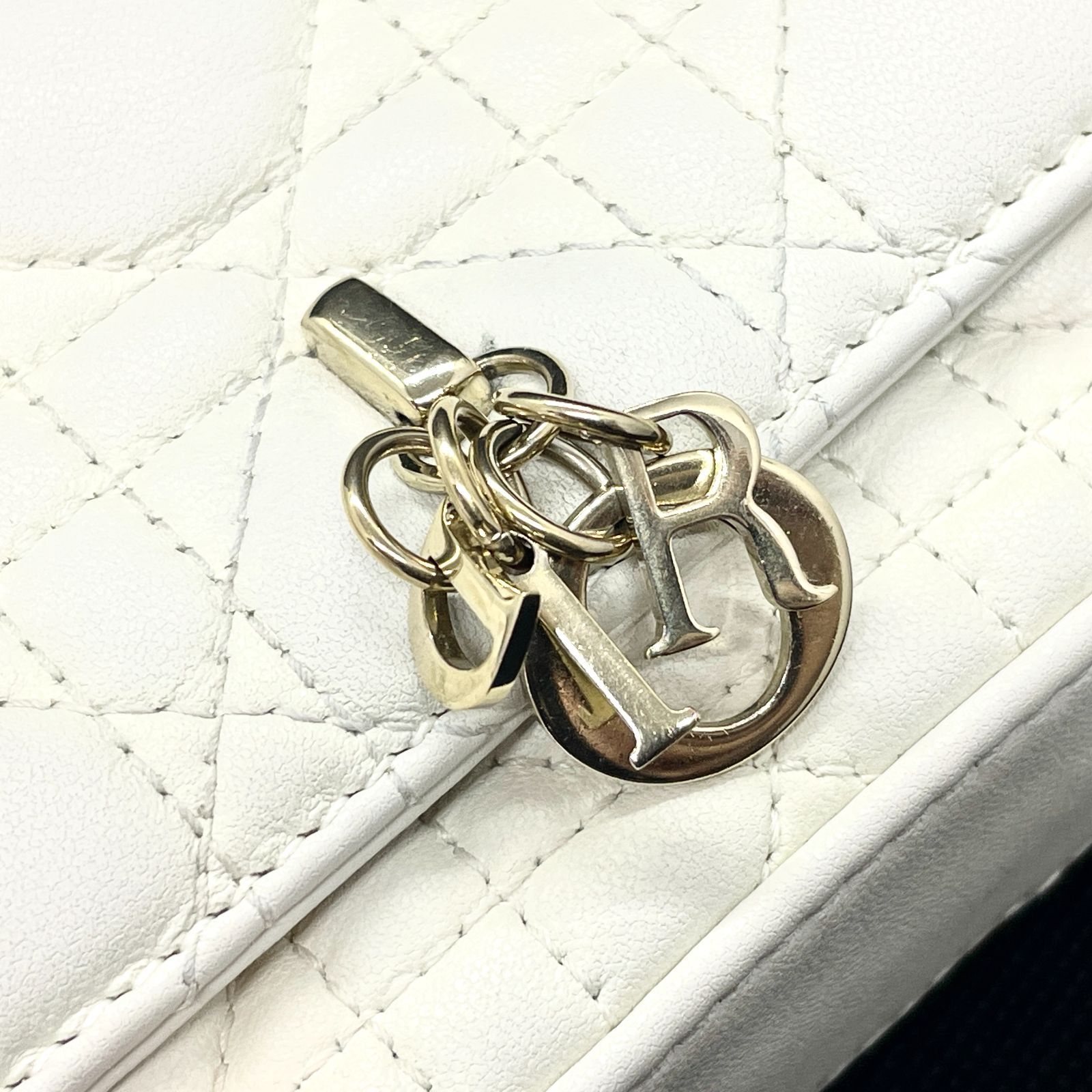519】極美品 Dior/ディオール カナージュ フォンポーチ チェーン 