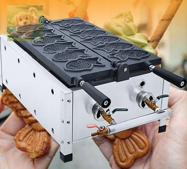 業務用ガスたい焼き機器六孔魚のあん入り和風ちくわ設備です