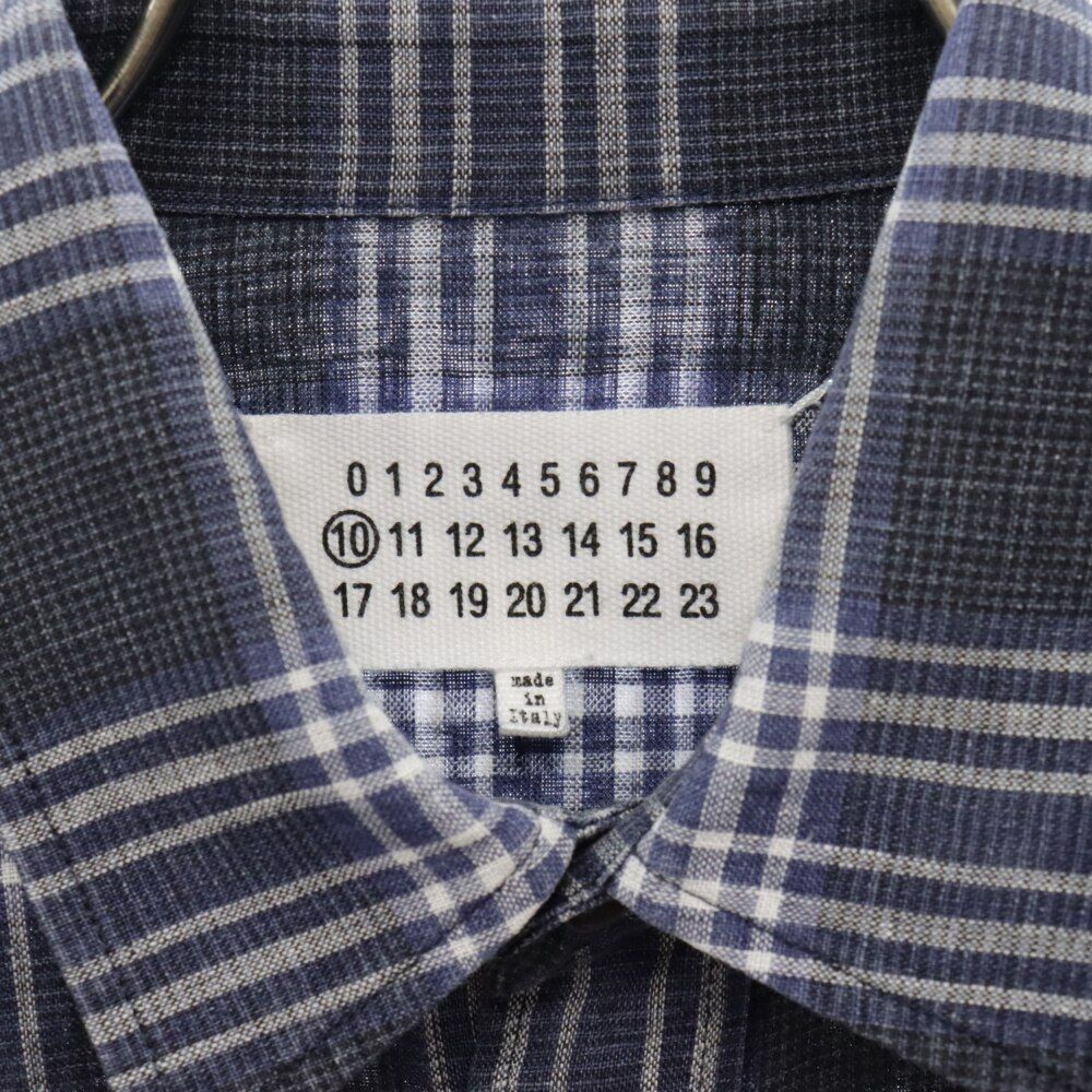 Maison Margiela 10 (メゾン マルジェラ) 16SS 切替 リネン チェック柄 