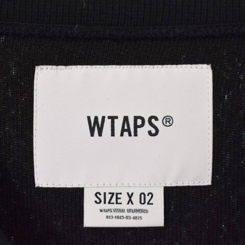 ダブルタップス WTAPS 22AW Bevel Mock Neck Poac. Snl Black モックネック ボア フリース スウェット  トレーナー 02 黒 ブラック 222ATDT-CSM28