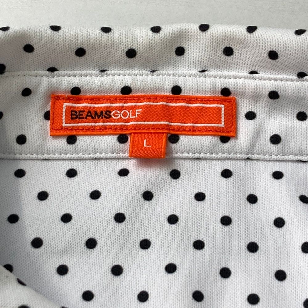 サイズ：L BEAMS GOLF ビームスゴルフ 半袖ポロシャツ ドット柄
